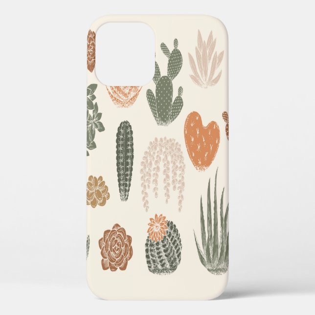 Cactus and succulent seamless pattern Case-Mate iPhone case (Back)
