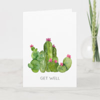 Cactus Art Flowers GET WELL SOON Desert Joy