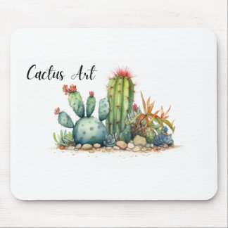 Cactus Art  Mouse Pad