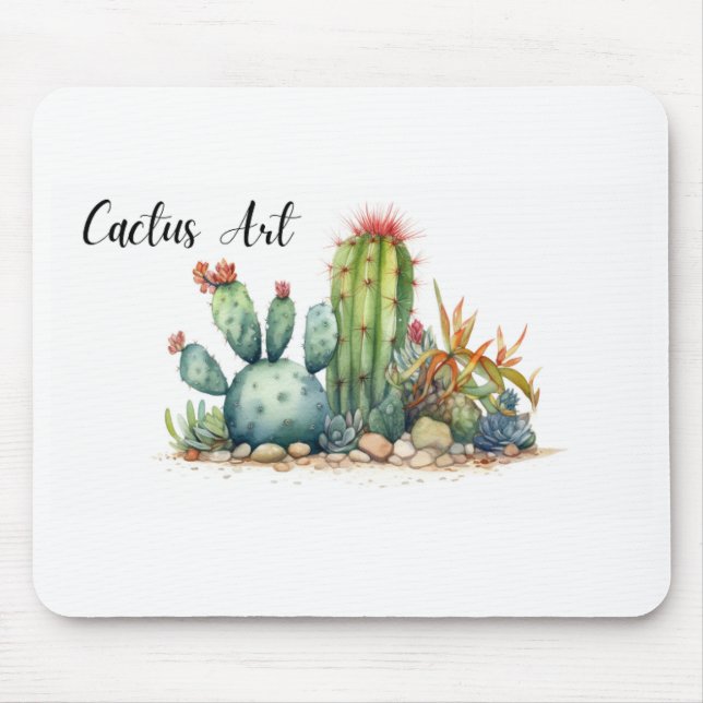 Cactus Art  Mouse Pad (Front)