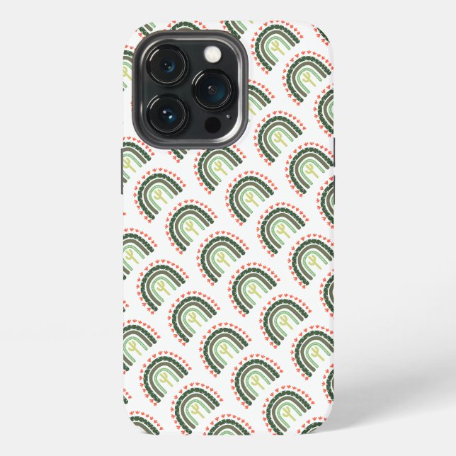 Cactus Art Pattern Colourful Desert Rainbow Fun iPhone Case (Back)