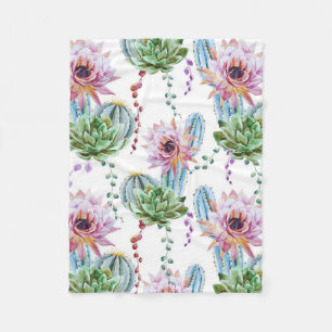 Cactus Art Pattern Fleece Blanket