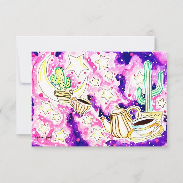 Cactus Art RSVP Card (Front)