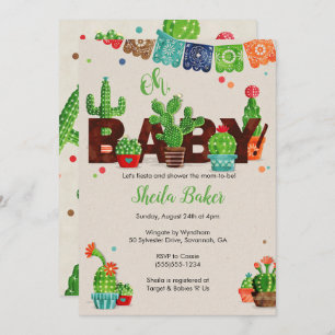 Cactus Baby Shower Invitation Cactus Theme