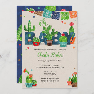 Cactus Baby Shower Invitation Cactus Theme