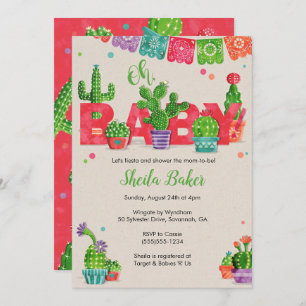 Cactus Baby Shower Invitation Cactus Theme