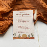 Cactus Bachelorette Party Scavenger Hunt Game Card