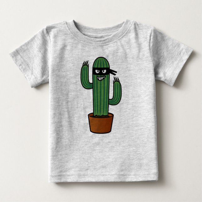 Cactus bandido ninja masked sneaky bandit baby T-Shirt (Front)