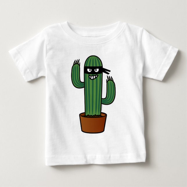 Cactus bandido ninja masked sneaky bandit baby T-Shirt (Front)