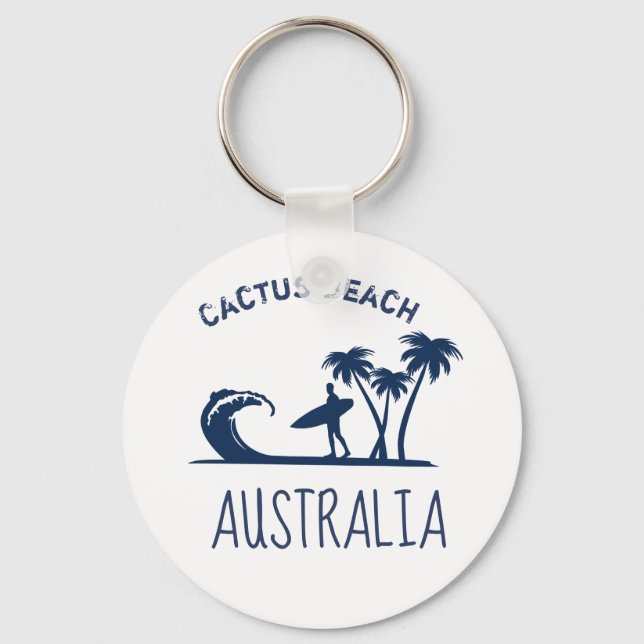 Cactus Beach Surfing Australia Key Ring (Front)