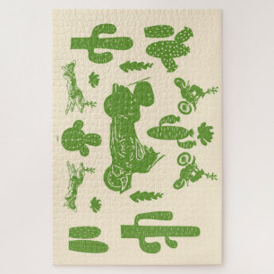 Cactus Bikes Aand Wolfs Jigsaw Puzzle
