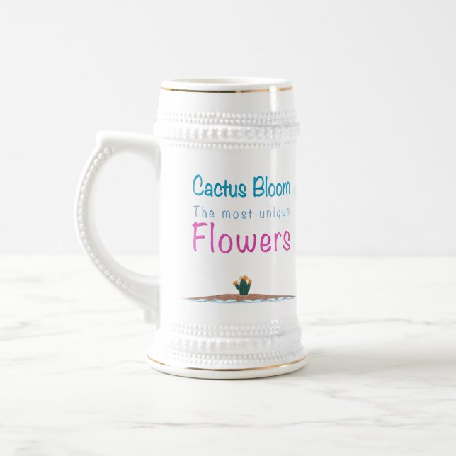 Cactus Bloom The Most Unique Flowers Beer Stein (Left)