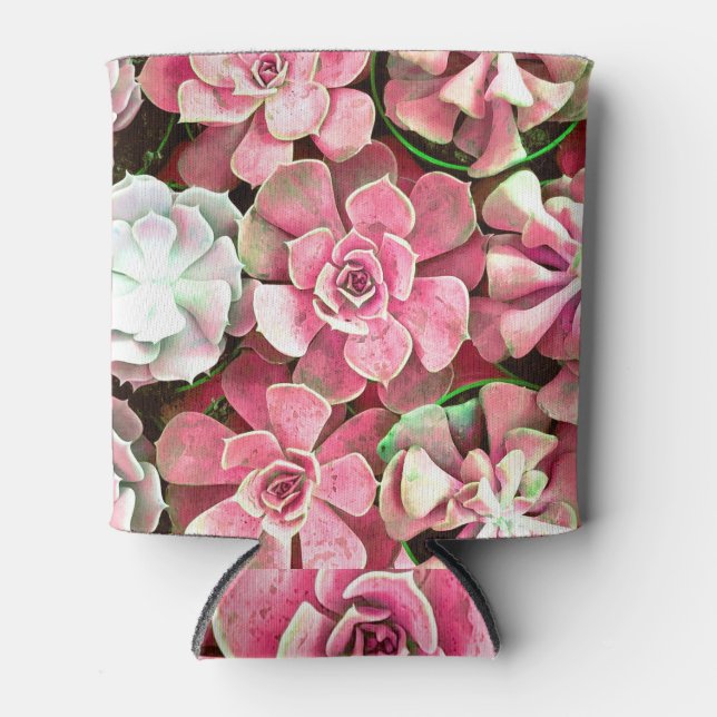 Cactus blossom, romantic wedding design can cooler (Front)