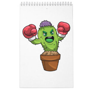 Cactus Boxer Boxing Calendar
