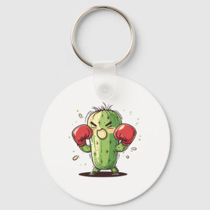 Cactus Boxer Funny Humourous Ly Punch  Key Ring