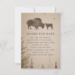 Cactus Buffalo Rustic Baby Shower  Book Request  Invitation