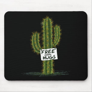 Cactus Cacti Funny Art Humor Sweet Hugs  Mouse Pad