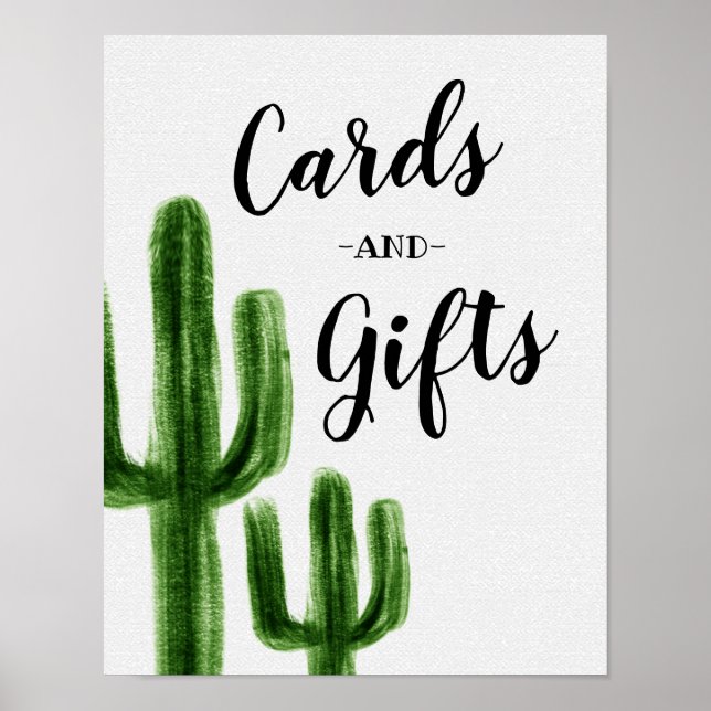 Cactus Cards and Gifts Signage Poster (Front)