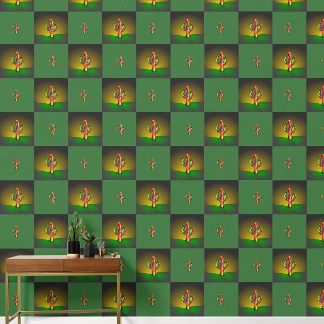 Cactus Cartoon Wallpaper (Hallway)