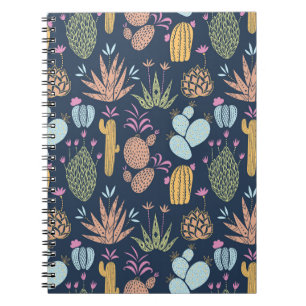 Cactus Charm: Colourful Vintage Floral Notebook