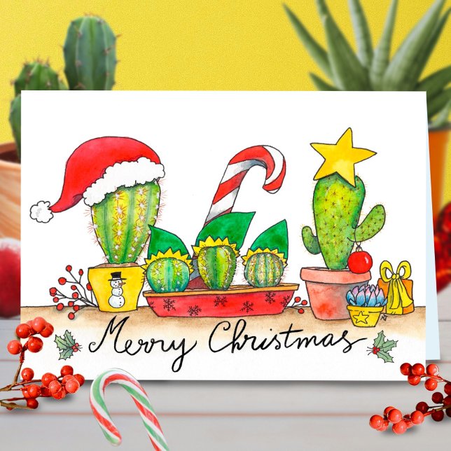 Cactus Christmas greeting card by Nicole Janes (Creator Uploaded)