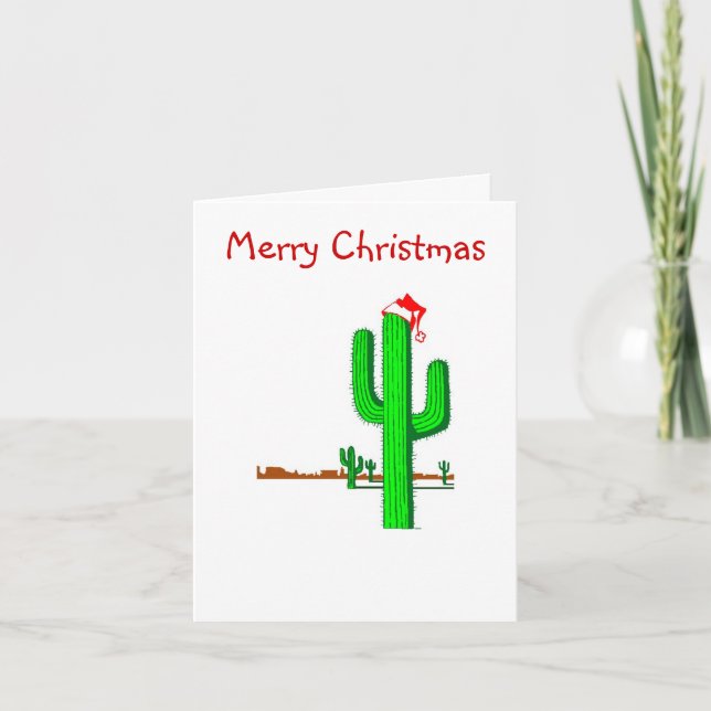 Cactus Christmas Tree - Note Card (Front)
