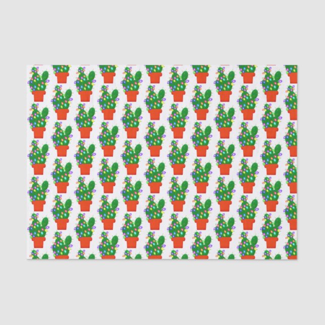 Cactus Christmas Tree Tissue Paper (Front)