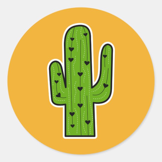 Cactus Classic Round Sticker (Front)