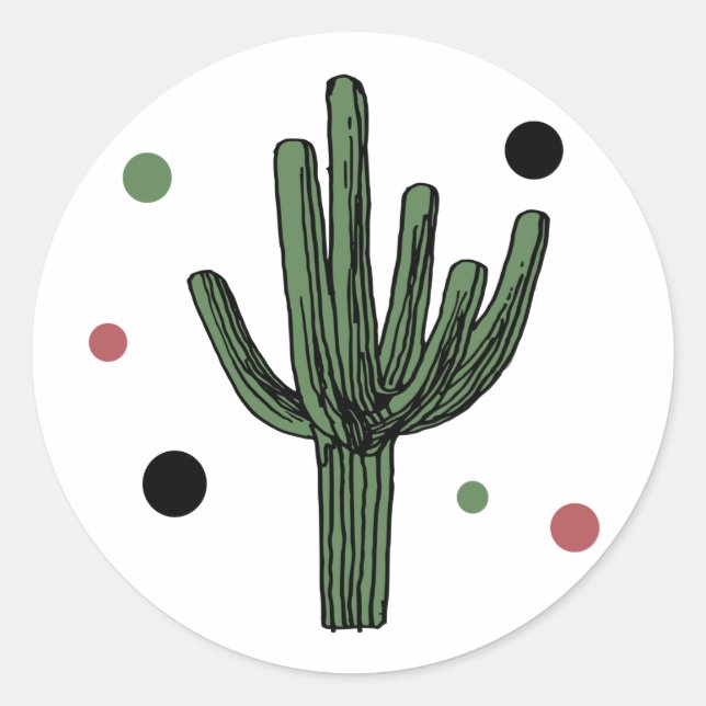 Cactus Classic Round Sticker (Front)