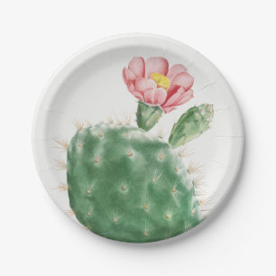 Cactus Cochenillifer, Antique Illustration, 1799  Paper Plate
