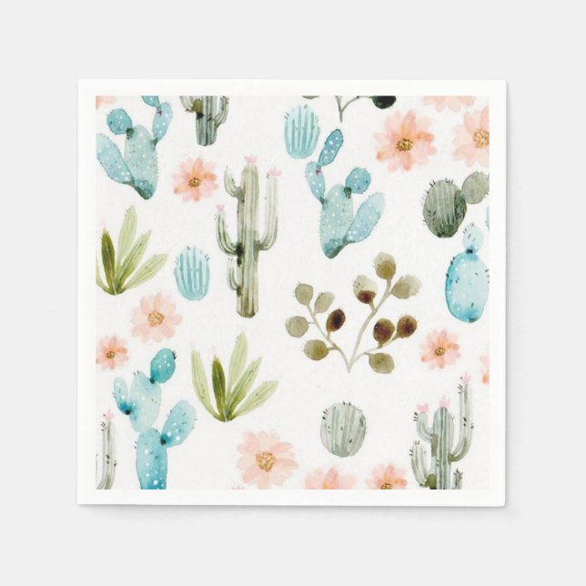 Cactus Cocktail Napkins (Front)