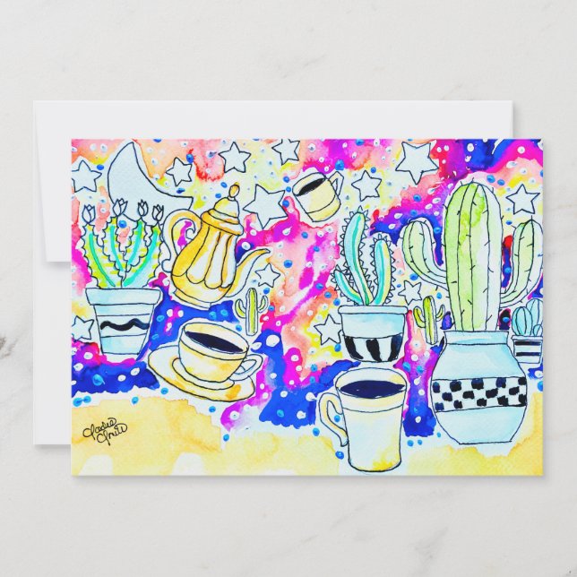 Cactus Coffee Invitation (Front)