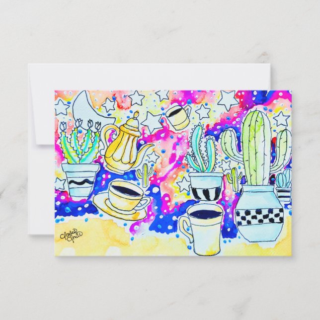 Cactus Coffee RSVP Card (Front)