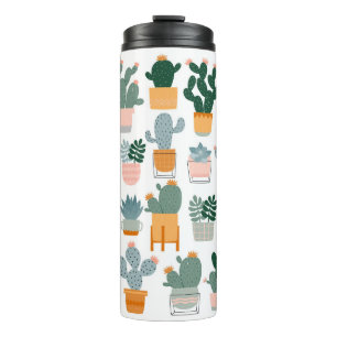 Cactus Collection in Pots Design Thermal Tumbler