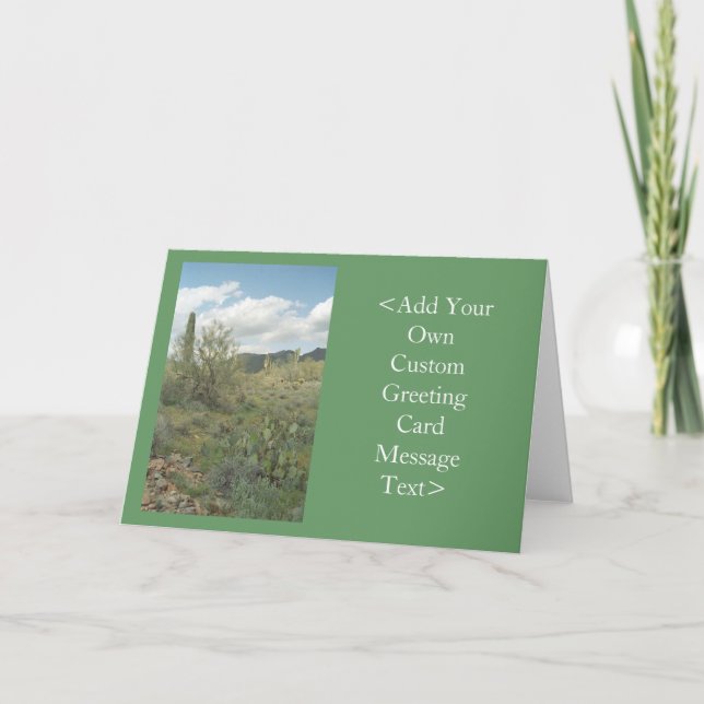 Cactus Colouring Desert Greeting Card or Note Card (Front)