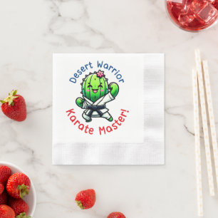 Cactus Cookie Cartoon Sweet Dessert Snack Napkin