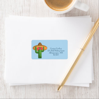 Cactus Cowboy Western Style Custom Label