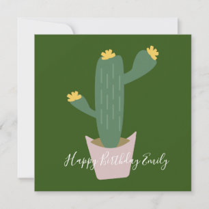 Cactus Cupcake Illustration Birthday