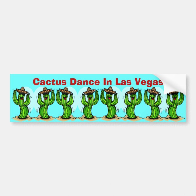 Cactus Dance ~ Saguaros Sombreros Bumper Stickers (Front)