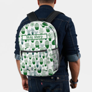 Cactus desert cacti Plant modern Pattern Printed Backpack