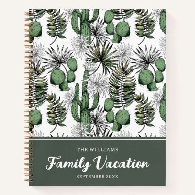 Cactus Desert Pattern | Family Vacation Journal (Front)