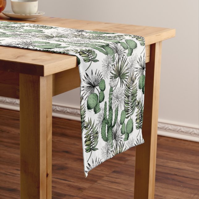 Cactus Desert Pattern Medium Table Runner (In Situ)