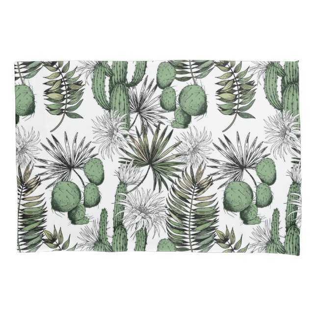 Cactus Desert Pattern Pillowcase (Front-Left)