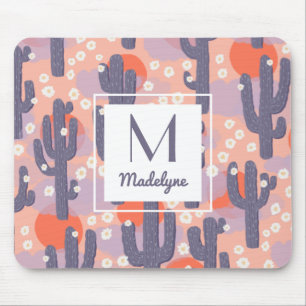 Cactus Desert Sunset Personalised Mouse Pad