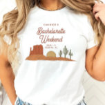 Cactus Desert Themed Bachelorette Party T-Shirt<br><div class="desc">This is a desert bachelorette party hat template featuring southwest elements and a rodeo themed font pairing. ALL fonts and colours are editable // For matching items, please visit the "BETTY" collection in the Sincerely By Nicole Zazzle store. * If you like this design but don't see it available for...</div>