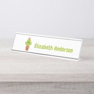 Cactus Desk Name Plate