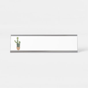 Cactus Desk Name Plate