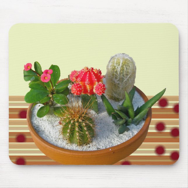 Cactus Dish Garden #1 Mousepad (Front)