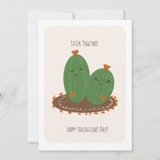 Cactus Doodle Valentines Day  Card