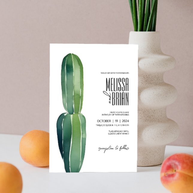 Cactus Dream • Modern Desert Chic • Botanical Boho Invitation (Cactus Dream • Modern Desert Chic • Botanical Boho Invitation)